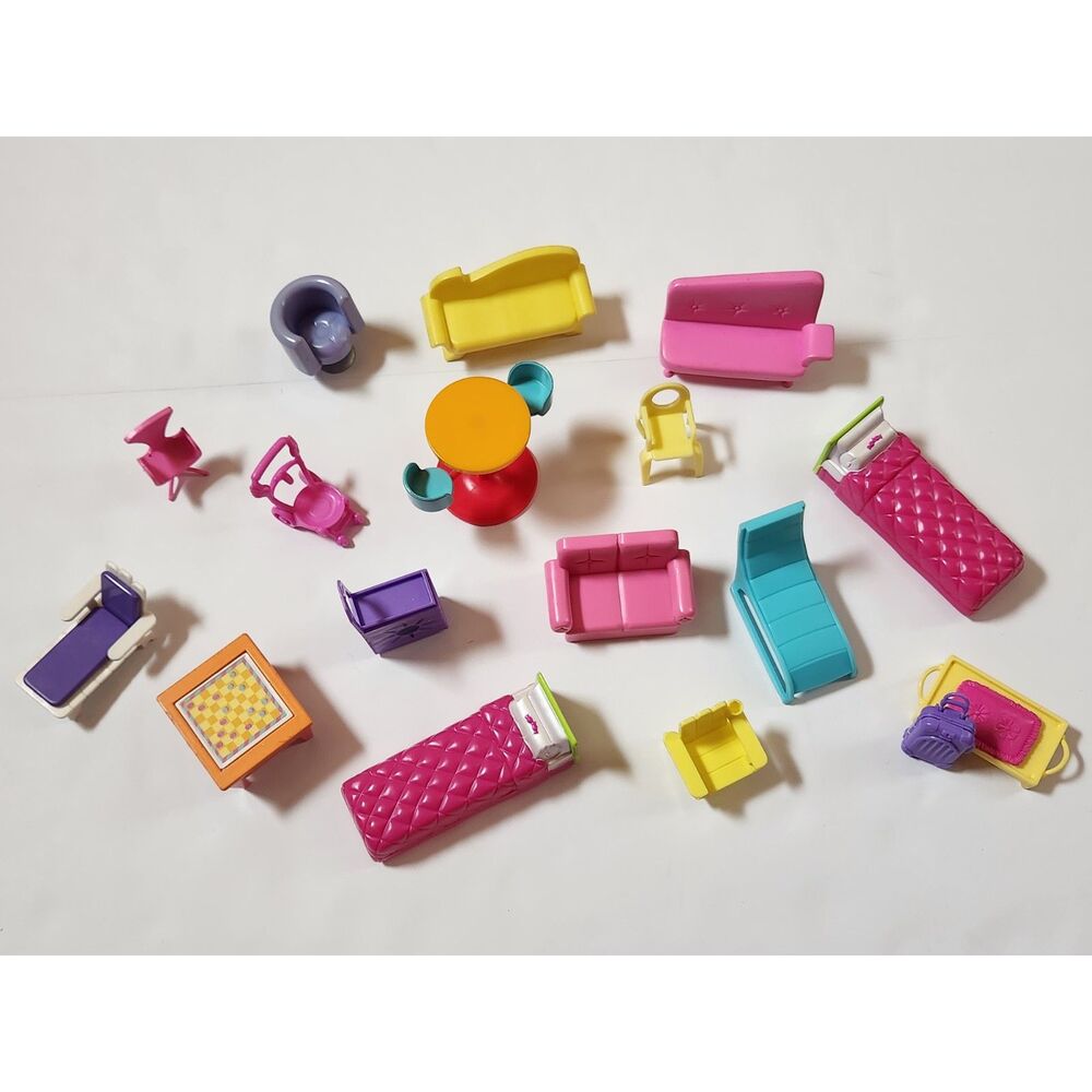 Miniature Doll Furniture Lot – Assorted Small Pieces Dollhouse Accessories